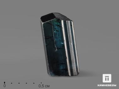 Турмалин, Индиголит. Турмалин (индиголит), кристалл 1,3х0,6х0,3 см