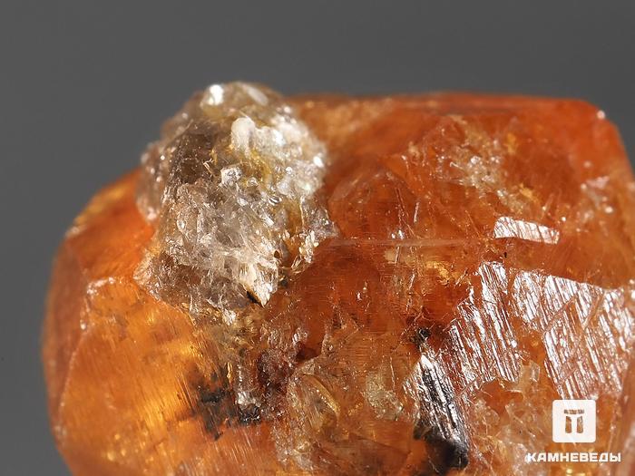 Спессартин (гранат), кристалл в пластиковом боксе 1,6х1,4х1,3 см, 21935, фото 3