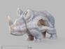 Носорог из агата с жеодой кварца, 10х5,7х3,5 см, 22371, фото 1