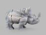 Носорог из агата с жеодой кварца, 10х5,7х3,5 см, 22371, фото 3