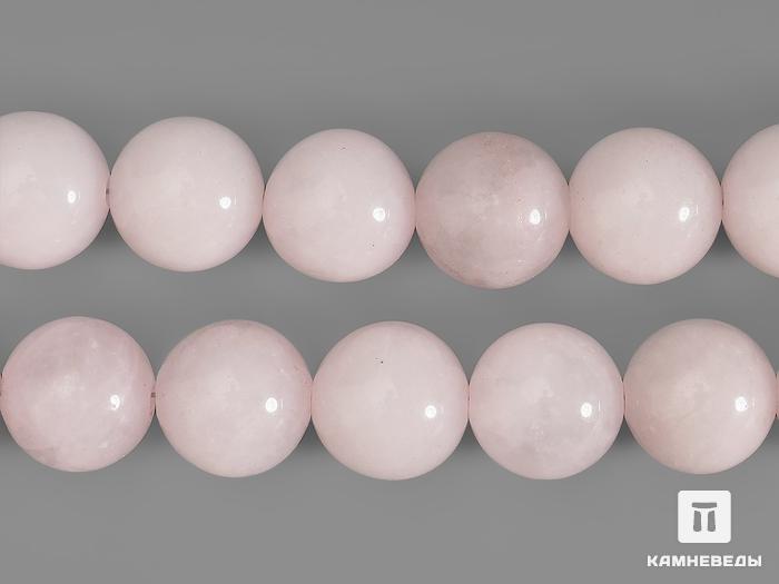 Бусины из розового кварца, 10 шт. на нитке, 12-13 мм, 7-5/4, фото 1