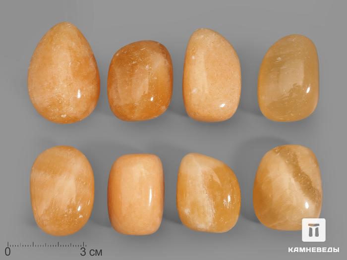 Кальцит апельсиновый, крупная галтовка 3-3,5 см (25-30 г), 22426, фото 1