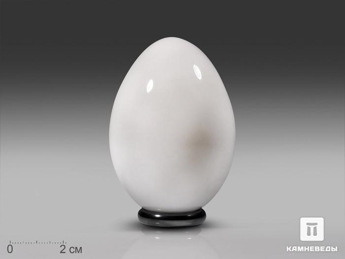 Яйцо из кахолонга (белого опала), 6,6х4,6 см, 22638, фото 1