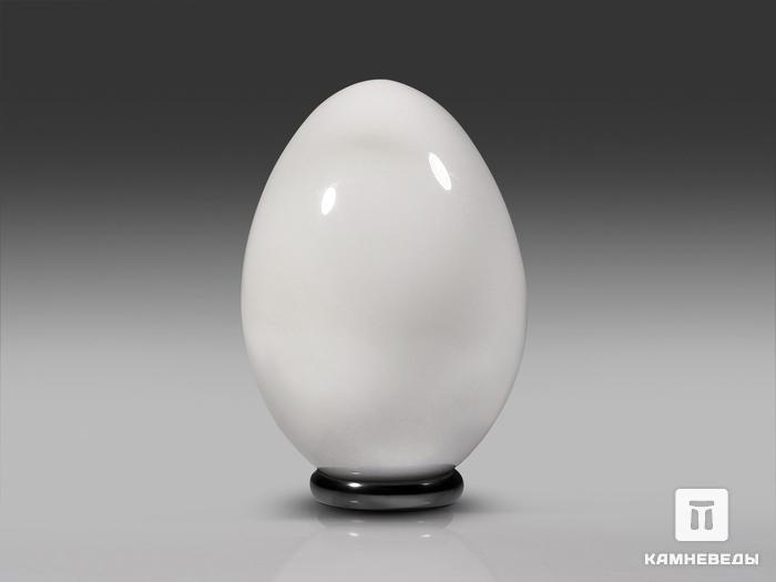 Яйцо из кахолонга (белого опала), 6,6х4,6 см, 22638, фото 2