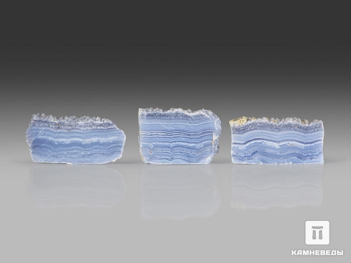 Агат голубой (сапфирин), полированный срез 6-9,5 см, 24325, фото 2