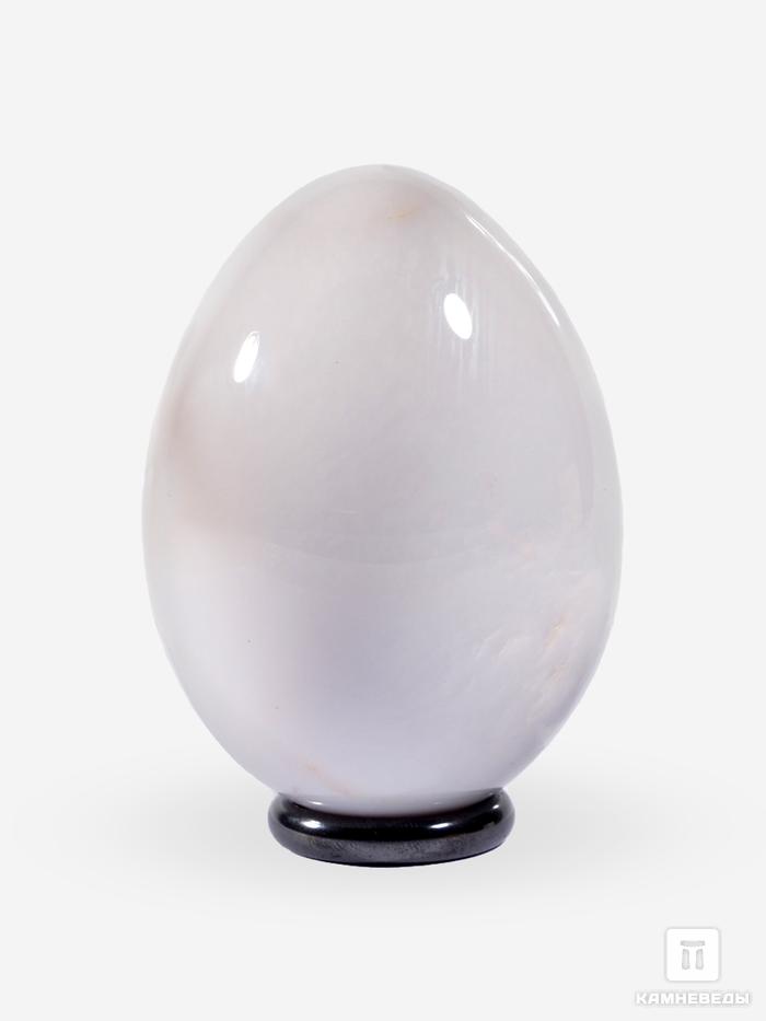 Яйцо из кахолонга (белого опала), 6,6х4,6 см, 24584, фото 1