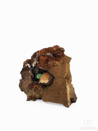 Анапаит, Барит. Анапаит с баритом в раковине, 5,3х4,2х2 см