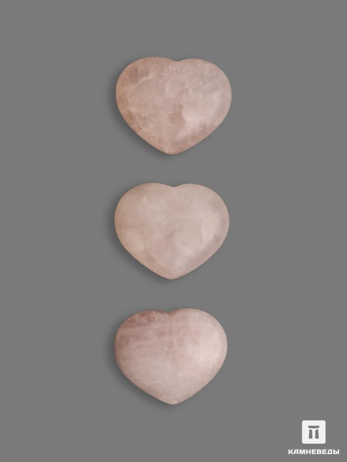 Сердце из розового кварца, 3х2,6 см, 23-44/10, фото 1