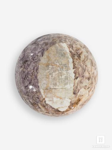 Лепидолит, Альбит. Шар из лепидолита в альбите, 115 мм