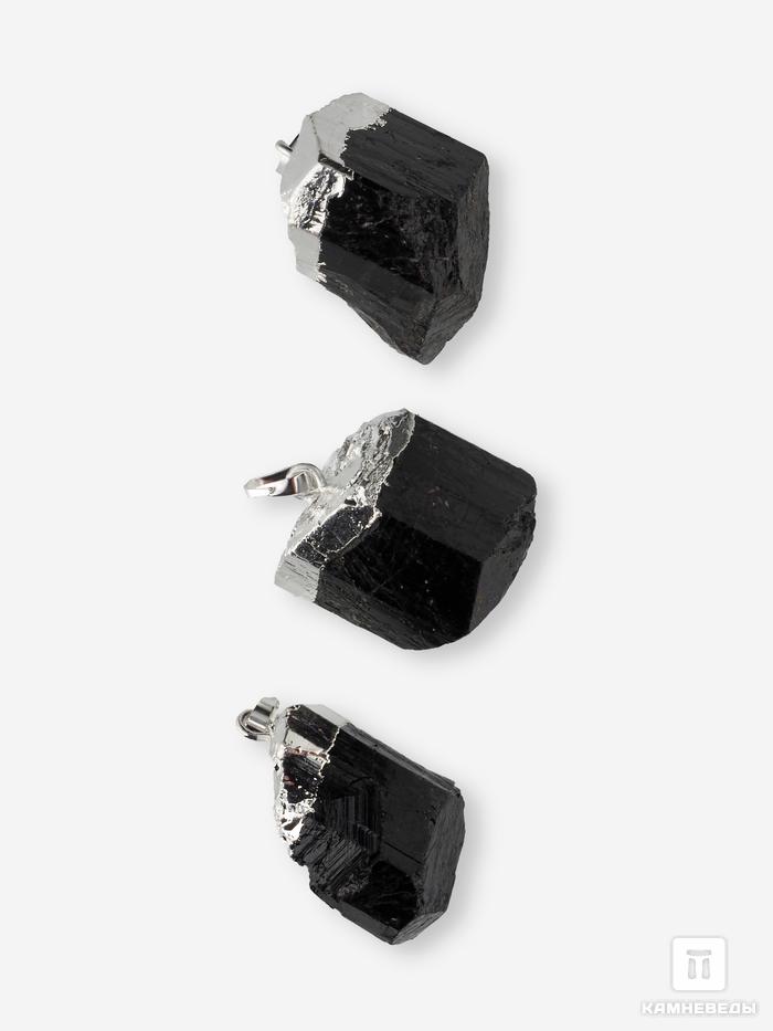 Кулон с кристаллом шерла (чёрный турмалин), 2-3 см, 40-83/2, фото 2