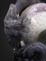 Дракон из агата с жеодой аметиста на подставке, 26,5х24х16 см, 22398, фото 3