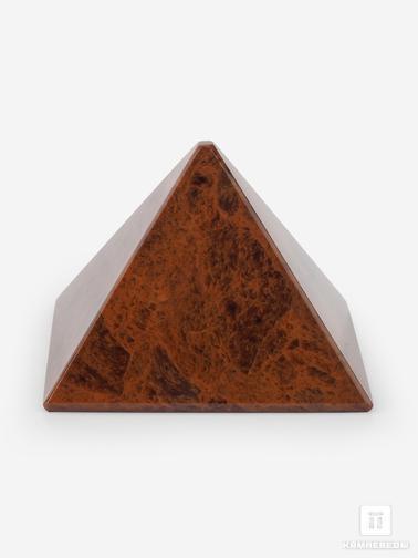 Обсидиан. Пирамида из коричневого обсидиана, 5х5х3,5 см