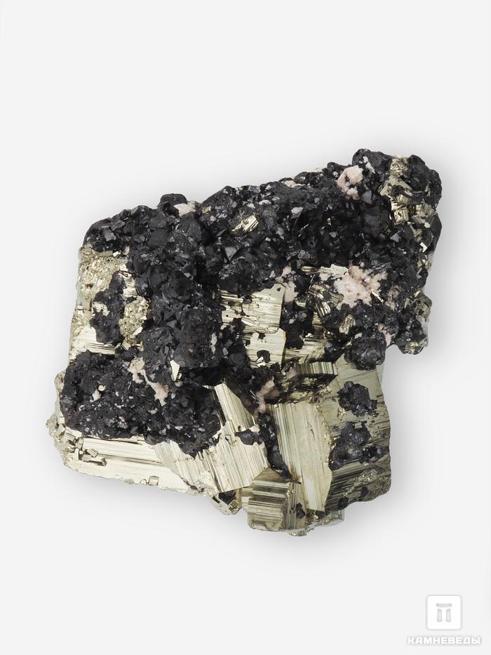 Пирит со сфалеритом, сросток кристаллов 5х3,7х3 см, 26495, фото 2