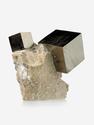Пирит, кубические кристаллы на породе 4,6х4,5 см, 27024, фото 2