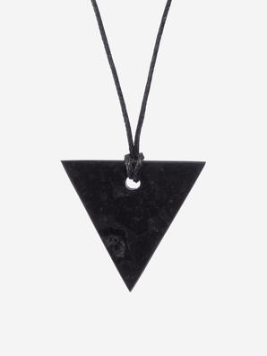 Мужской кулон «Треугольник» из шунгита, 4х3,8х0,4 см
