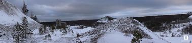 Панорама шахтерского парка. Кохтла-Нымме. Вид с одного из старых терриконов.