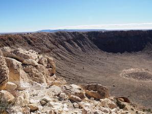Вид на восточный борт Аризонского кратера (Meteor Crater)