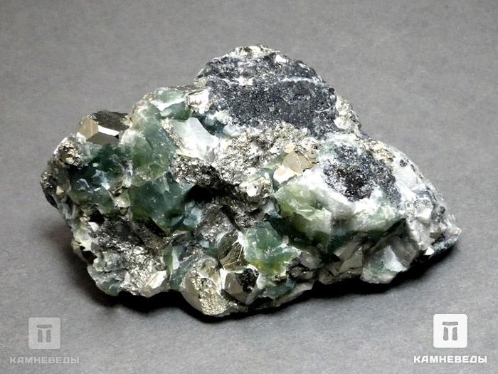 Пирит в клинохризотиле, 5,4х3,9х2,3 см, 10-350/2, фото 2