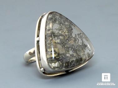 Горный хрусталь, Хлориты. Кольцо с хлоритом в горном хрустале, аквариум