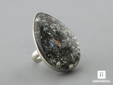 Горный хрусталь, Хлориты, Кварц. Кольцо с хлоритом в горном хрустале (кварце), аквариум