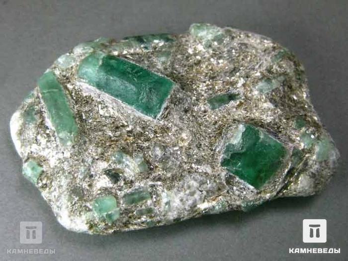 Берилл зелёный, кристаллы в сланце, 10-117/7, фото 2