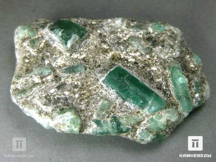 Берилл зелёный, кристаллы в сланце, 10-117/7, фото 4