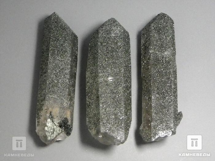 Хлорит на горном хрустале, кристалл 10,2х2,7 см, 10-116/4, фото 2