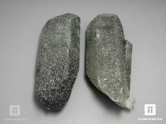Хлорит на горном хрустале (кварце), кристалл 14,5х5 см, 10-116/6, фото 4