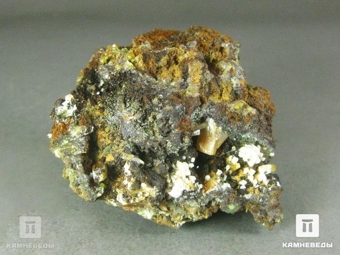 Вульфенит с миметитом и кальцитом, 6х5х4 см, 10-106/4, фото 2