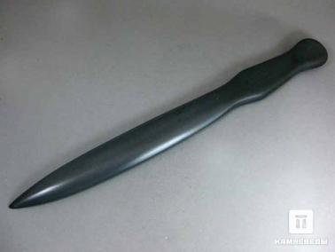 Шунгитовый сланец. Нож из шунгитового сланца, 30,5х3х1,2 см