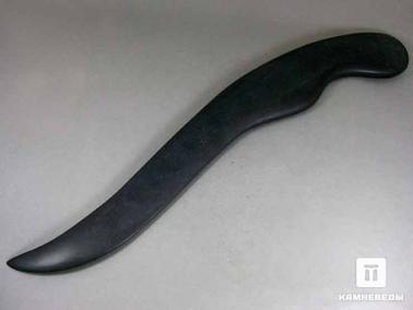 Шунгитовый сланец. Нож из шунгитового сланца, 35,8х5,4х1,4 см