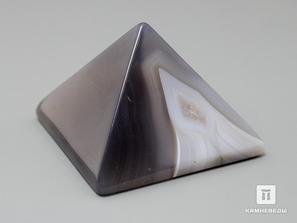Пирамида из серого агата, 4х4 см