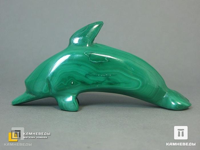 Дельфин из малахита, 7,5x3,6x1,4 см, 23-87/4, фото 2