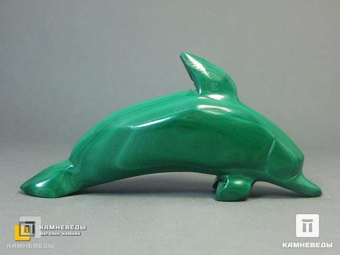 Дельфин из малахита, 7,5x3,6x1,4 см, 23-87/4, фото 4