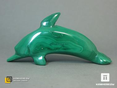Малахит. Дельфин из малахита, 7,5x3,6x1,4 см