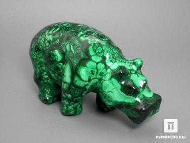 Малахит. Бегемот из малахита, 10х5,6х4 см