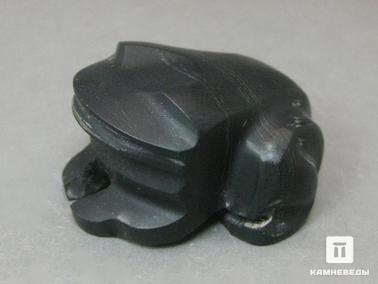 Шунгитовый сланец. Лягушка из шунгитового сланца, 4х3,1х2,3 см
