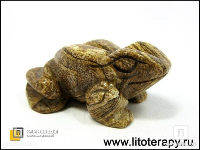 Лягушка из песочной яшмы 7х3х6 см, 23-32, фото 3