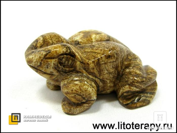 Лягушка из песочной яшмы 7х3х6 см, 23-32, фото 1