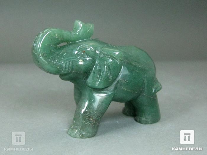 Слон из зелёного авантюрина, 5х4х2 см, 23-63, фото 3