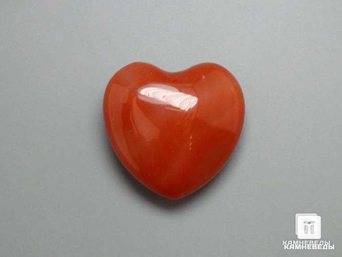 Сердце из сердолика, 2,5x2,5х1,2 см, 23-5/5, фото 3