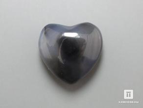 Сердце из серого агата, 2,5x2,5х1,2 см