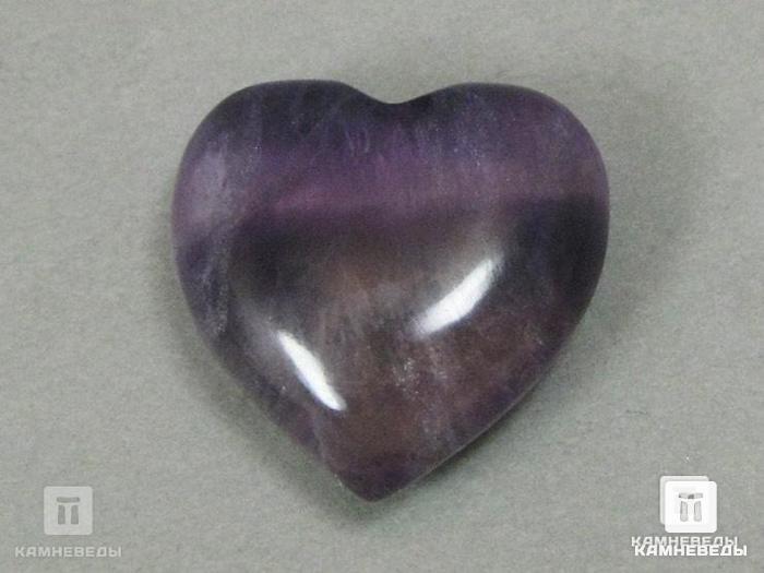 Сердце из флюорита, 2,5x2,5х1,2 см, 23-5/14, фото 2