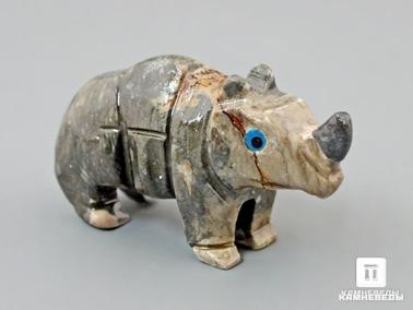 Агальматолит. Носорог из агальматолита