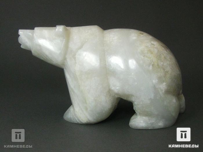 Медведь из нефрита белого, 11,7х6,8х5,5 см, 23-61/8, фото 2
