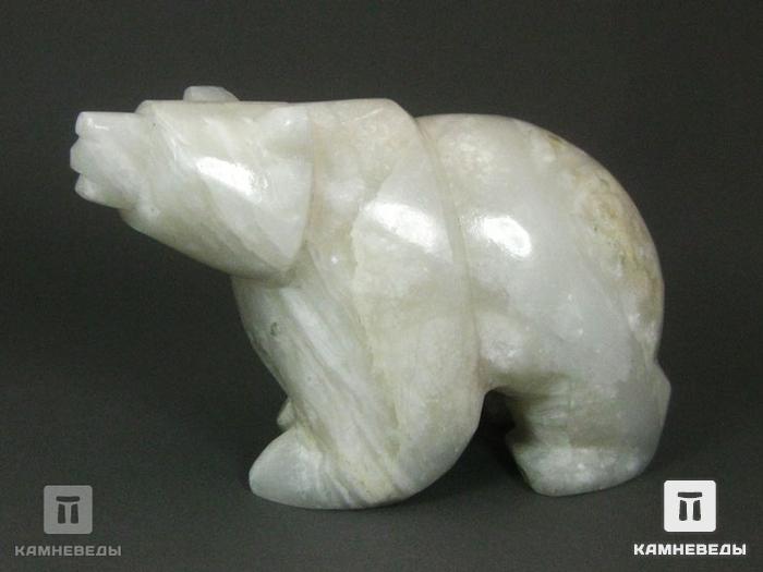 Медведь из нефрита белого, 11,7х6,8х5,5 см, 23-61/8, фото 4