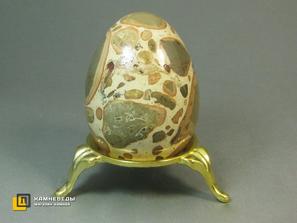 Конгломерат-брекчия. Яйцо из конгломерат-брекчии, 5,5 см