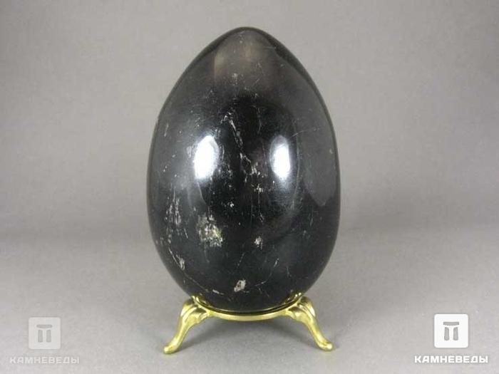 Яйцо из шерла (чёрного турмалина), 10,3х6,8 см, 22-76/1, фото 3