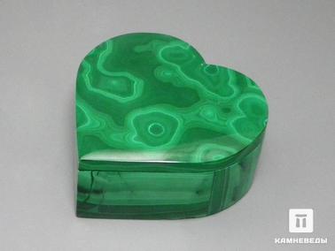 Малахит. Малахитовая шкатулка, 6х5,9х2,6 см
