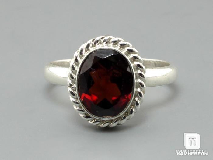 Комплект с гранатом, кольцо и серьги, 45-43, фото 4